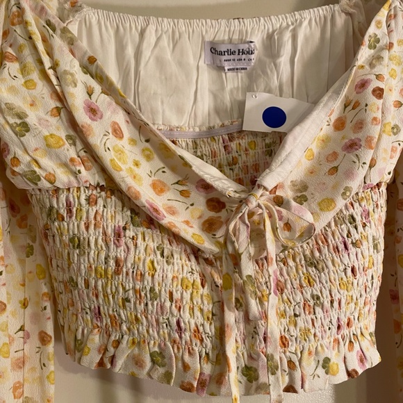 NWT Charlie Holiday Bobby Top in Ditsy Floral SZ L - Picture 6 of 7
